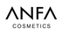 Create a clean, flat version of the ANFA Cosmetics logo.

Remove all gold gradients and metallic effects.
Use a solid black color (#1C1C1C).
Keep the same typography and layout.

Make it optimized for website header:
- high contrast
- minimal
- very sharp
- transparent background

Also create a white version for dark backgrounds.
